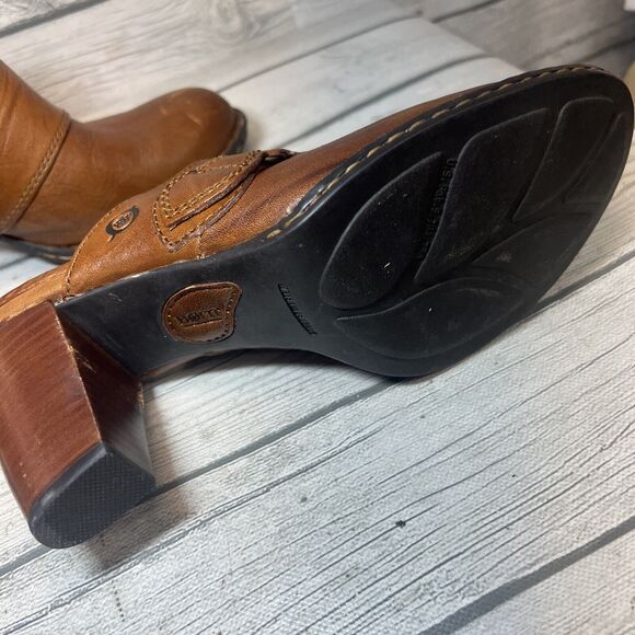 BORN Clogs Leather Buckle Slip On Brown Size 9 Y2K - Picture 11 of 11